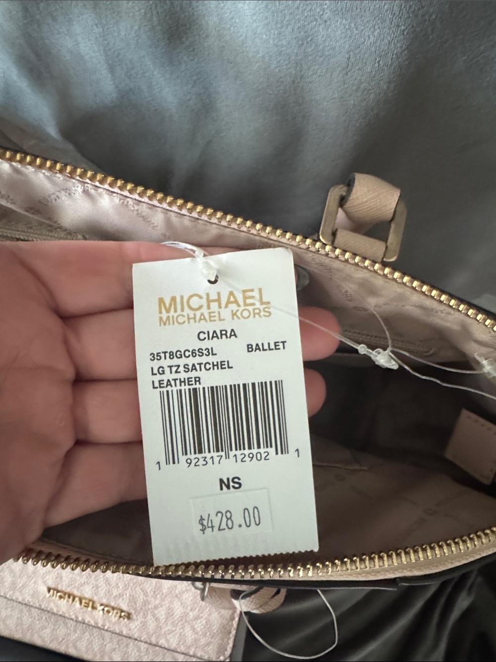 BNWT Michael Kors Pale Blush Satchel with Matching Wallet - Picture 2 of 13